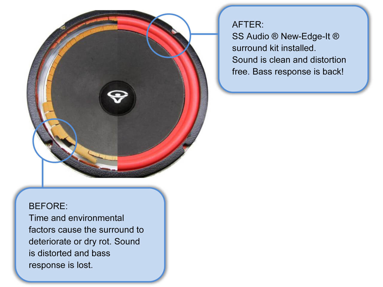 Cerwin Vega D Speaker Woofer Foam Edge Replacement Repair Kit