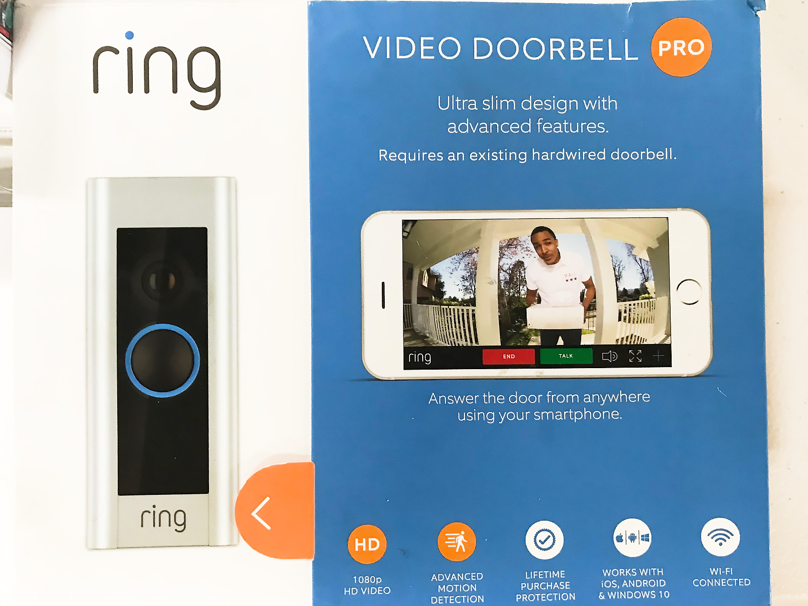Ring WIFI Video Door PRO Bell Hardwired Doorbell Wireless Android/iOS