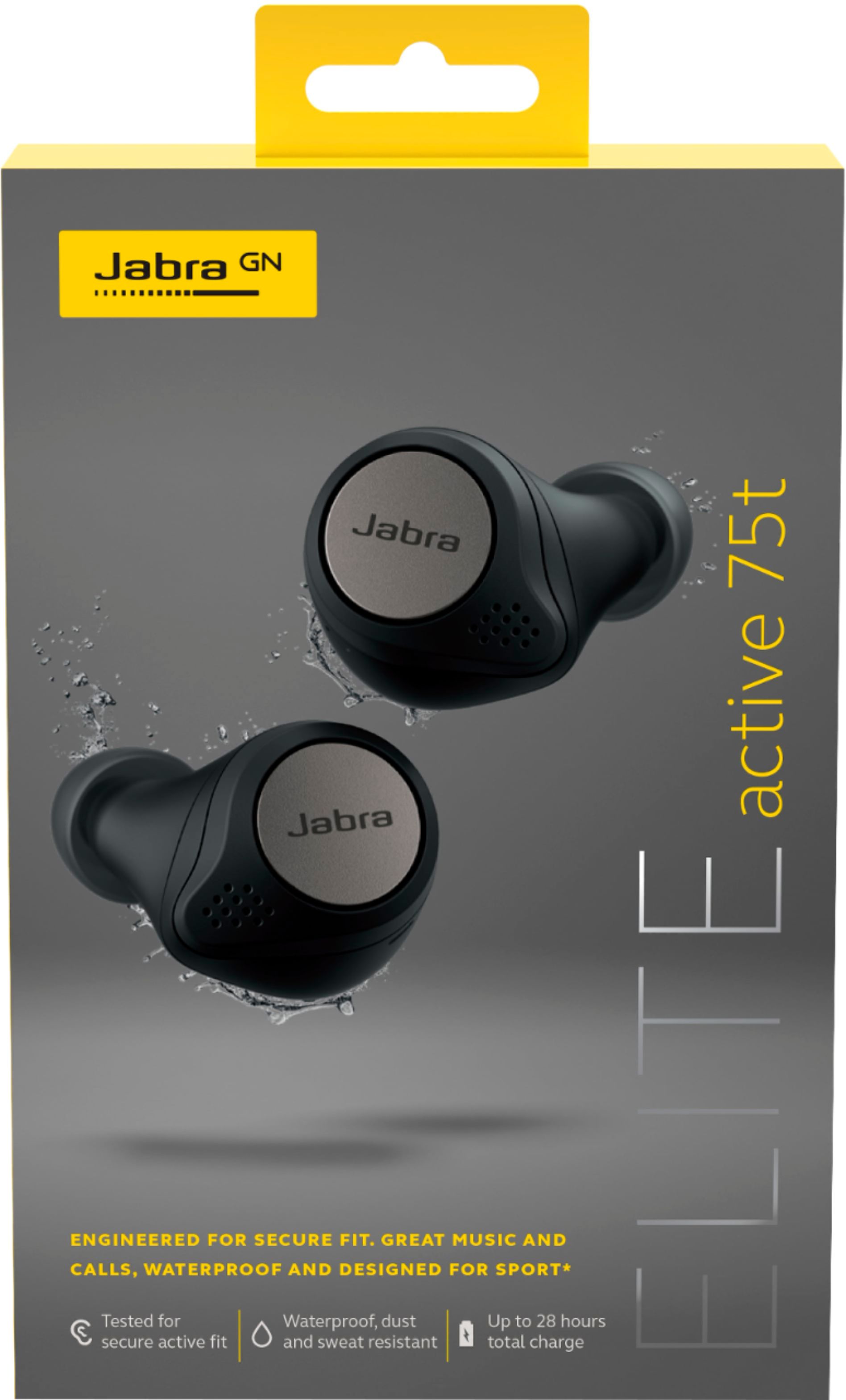 Jabra Elite Active 75t True Wireless In-Ear Headphones - Black | eBay