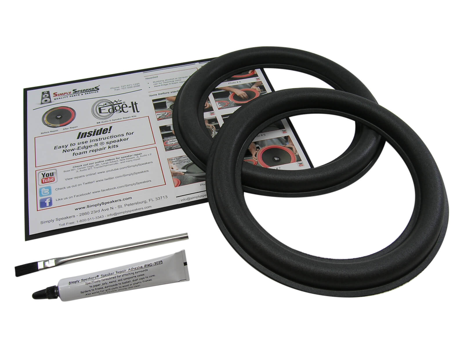 Foam Speaker Surround Repair Kit For Paradigm PDR-10