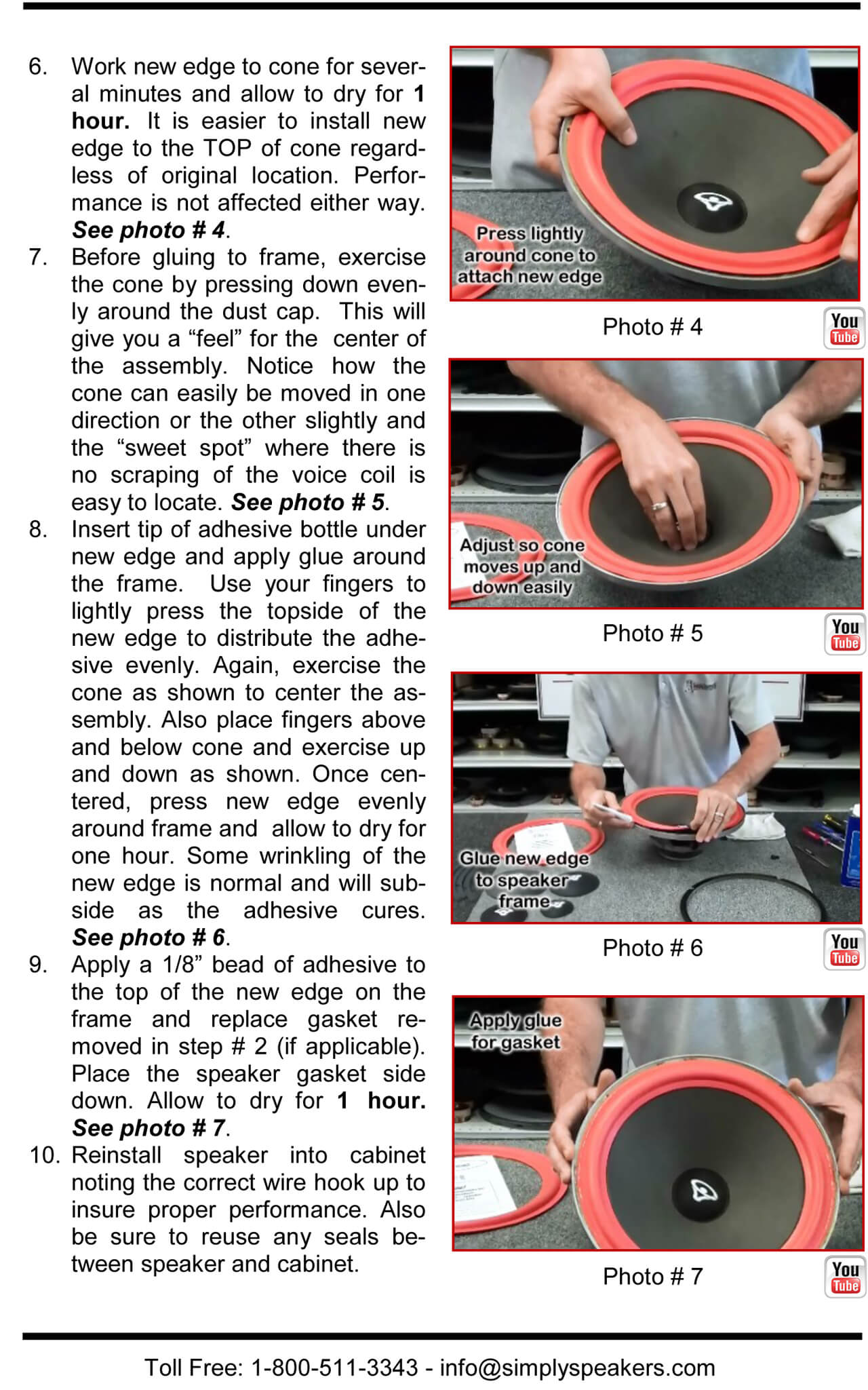 CERWIN VEGA D5, D6, D7 12" Woofer Foam Edge Replacement Repair Kit