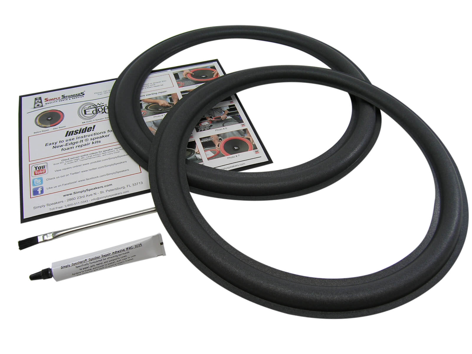 Kudosprs Com Audio Video Accessories Accessories Supplies Pair Jl Audio 10 Inch Foam Speaker Repair Kit 10w6v2 D4 Fsk 10jlv2