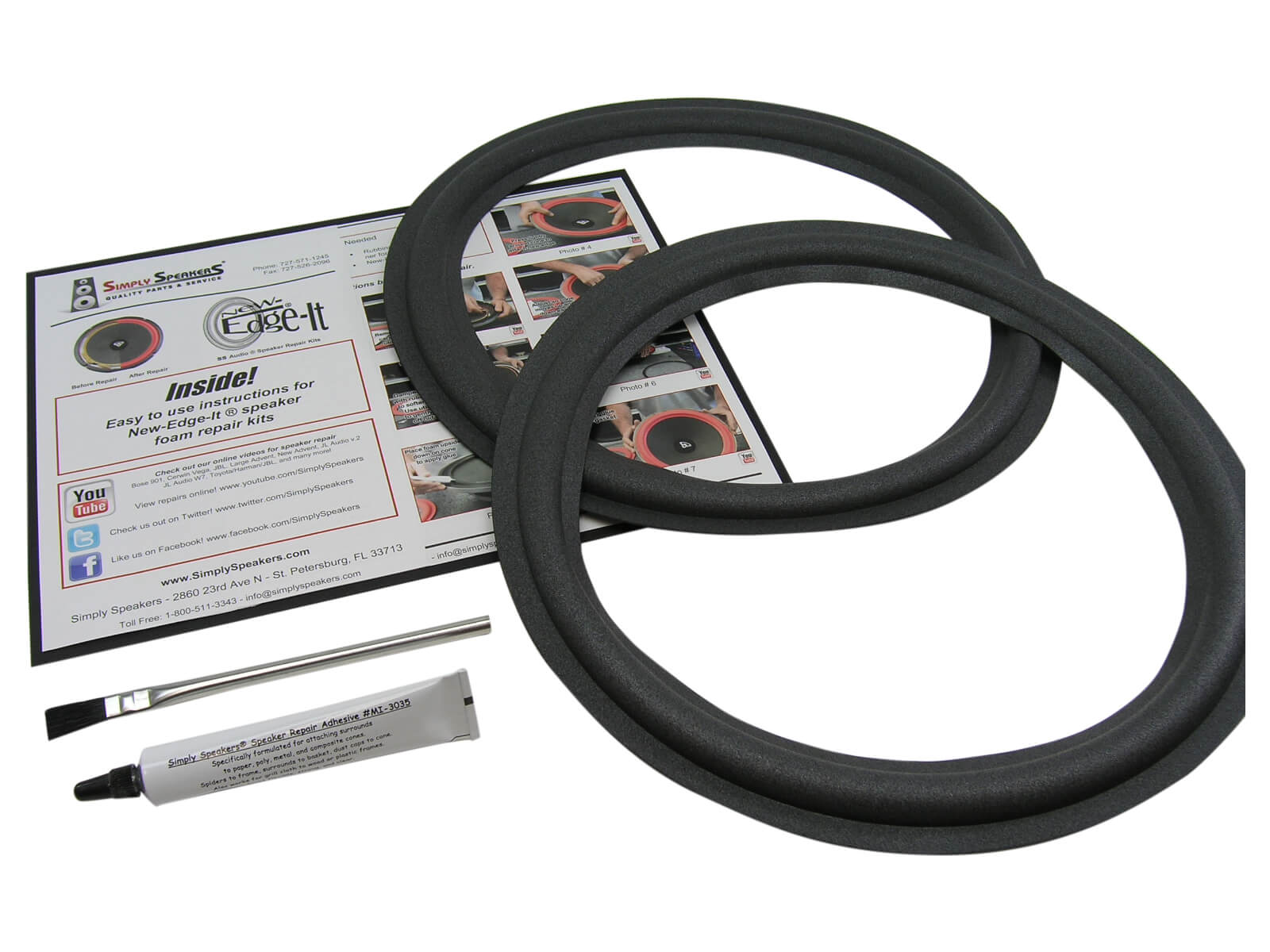 JBL 2214H, 2214H1,12" Woofer Speaker Foam Replacement Edge Repair Kit