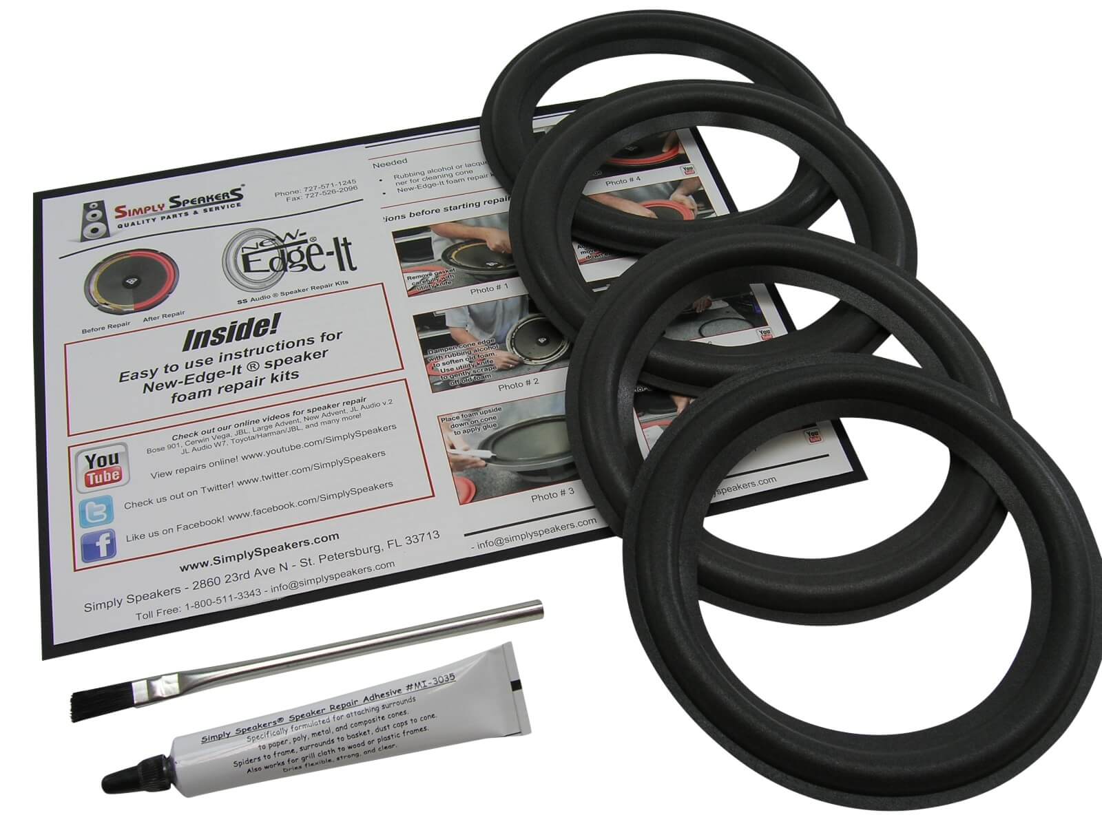 ProAc Response 6.5" Foam Surround Repair Kit Pro Ac Speaker Foam Repair 4 Pack eBay