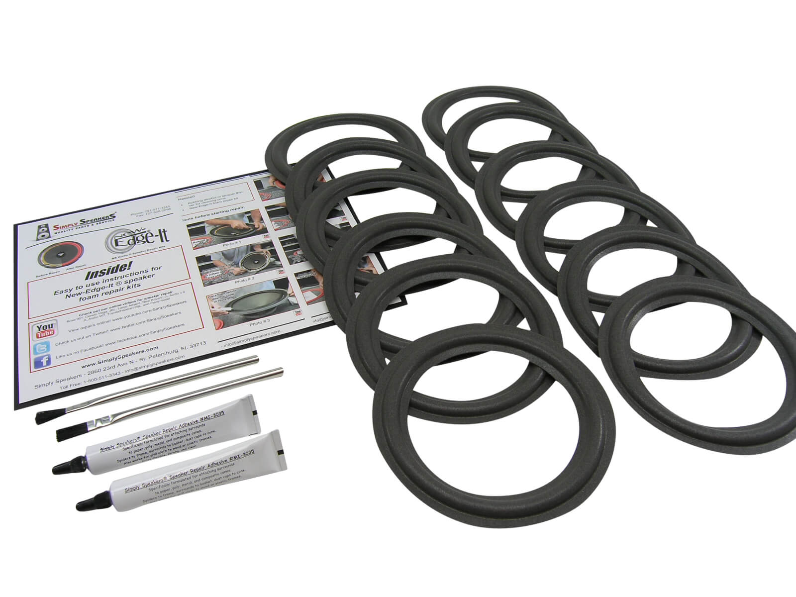 Peavey Cluster CL1 Speaker Parts Foam Edge Repair Replacement Kit FSK