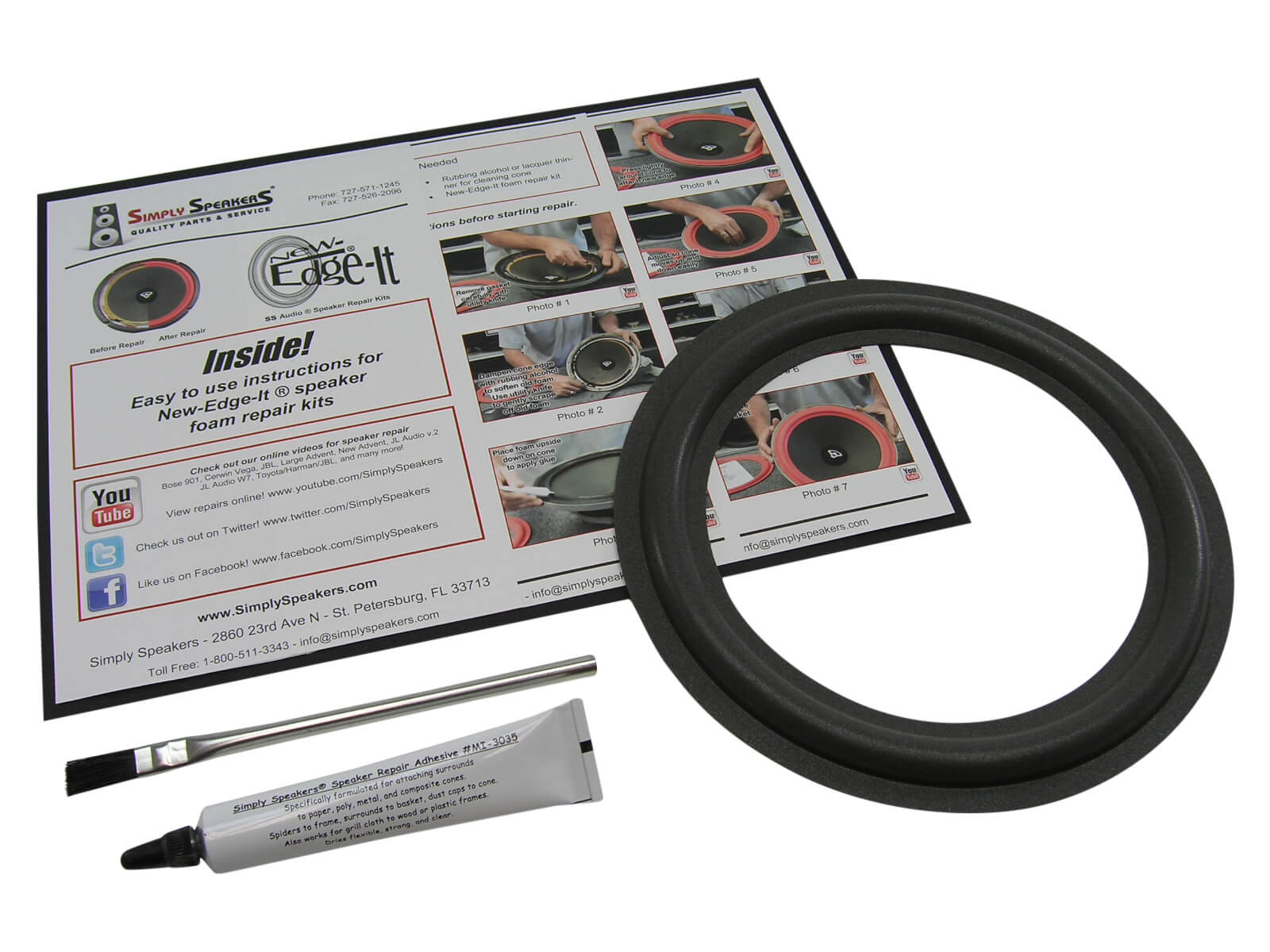 Polk Audio PSW50 8" Subwoofer Speaker Foam Edge Repair Kit (Single) eBay