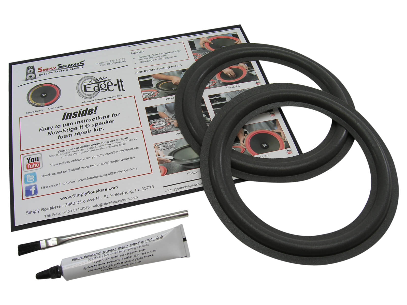 INFINITY RS625 SPEAKER Parts 8" Woofer Foam Edge Repair Kit FSK8 eBay