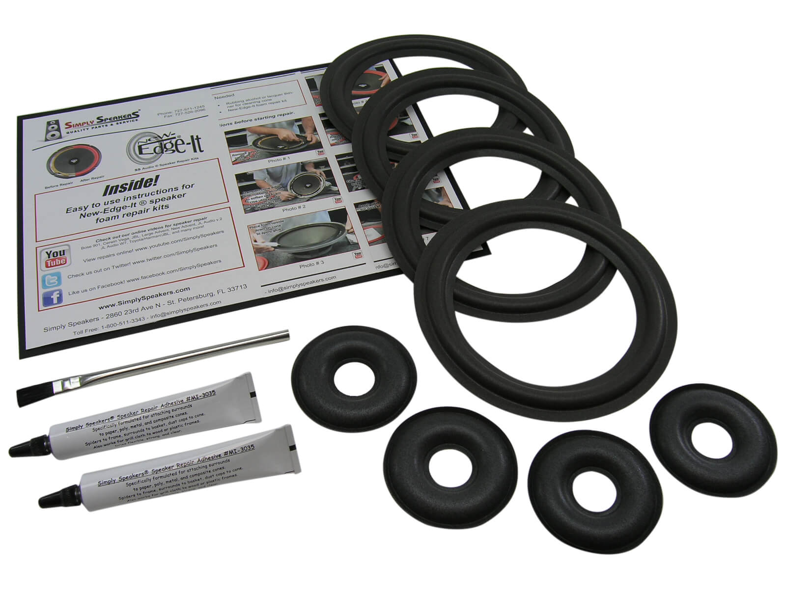 KEF Reference 103/3 Woofer Foam Surround Repair Kit Donut Dust